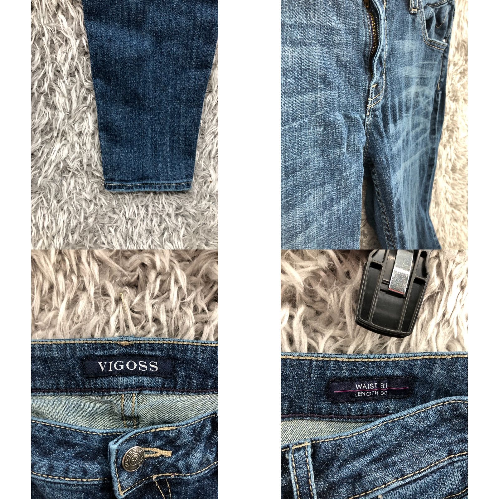 Vintage VIGOSS Chelsea Skinny Jeans Womens Medium Wash Blue Size 31 5-Pocket Denim Jeans Size 24" / US 00 / IT 34 - 8 Thumbnail