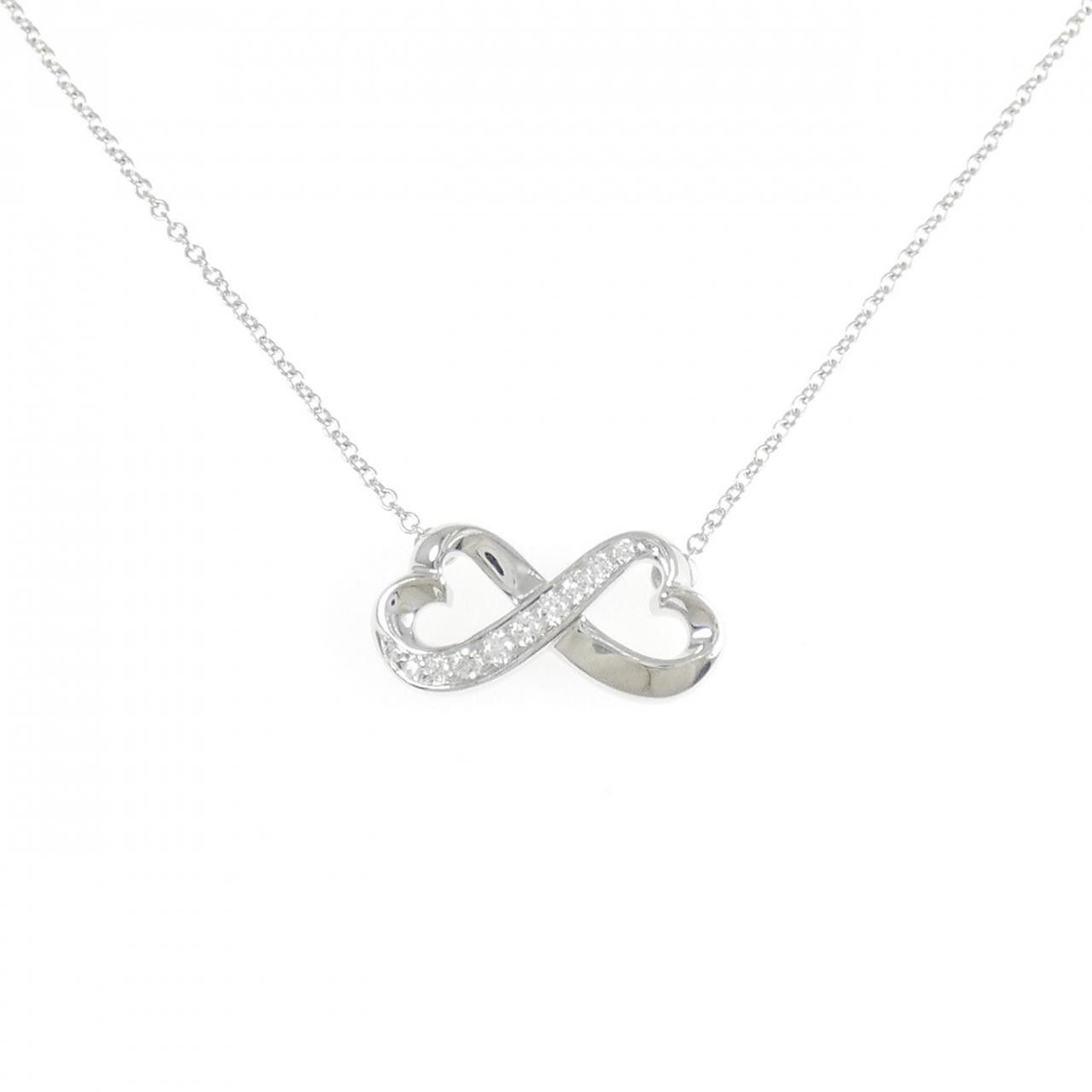 Tiffany & Co. Tiffany & Co. Tiffany Double Loving Heart 750 White Gold Diamond Necklace Precious Metal Necklace DUTY FREE for USA Size ONE SIZE - 1 Thumbnail