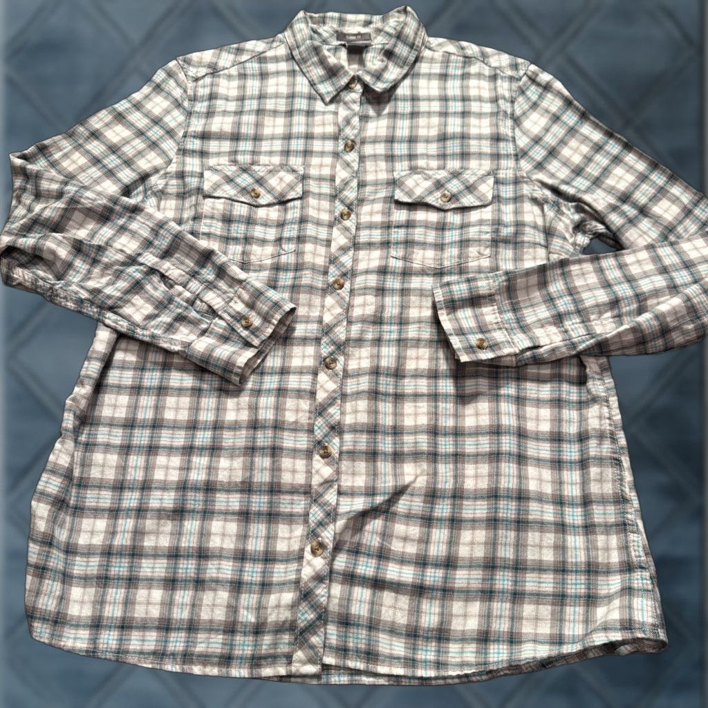 Eddie Bauer Eddie Bauer Shirt Womens XL Plaid Button Up Flannel Cotton Western Classic Fit Size XL / US 12-14 / IT 48-50 - 1 Thumbnail