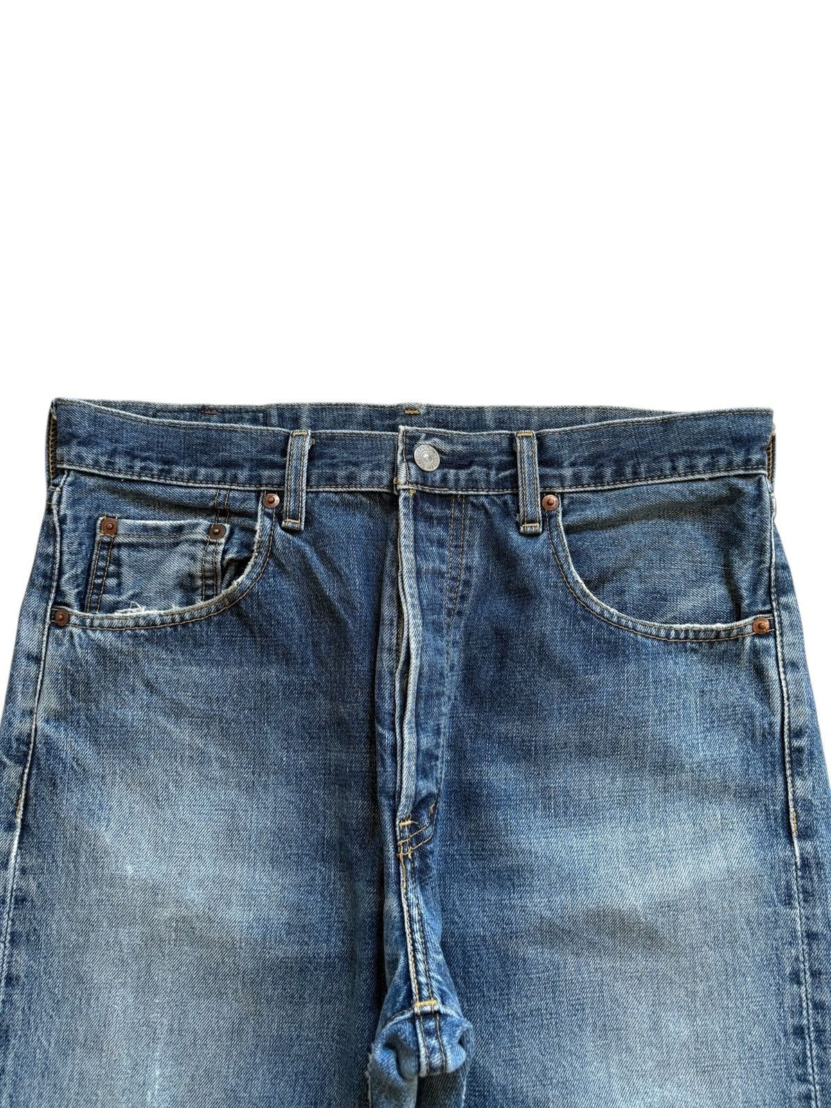 Levi's Vintage 90s Levis 503B Selvedge Mud Wash Distress Baggy Jean Size US 32 / EU 48 - 4 Thumbnail