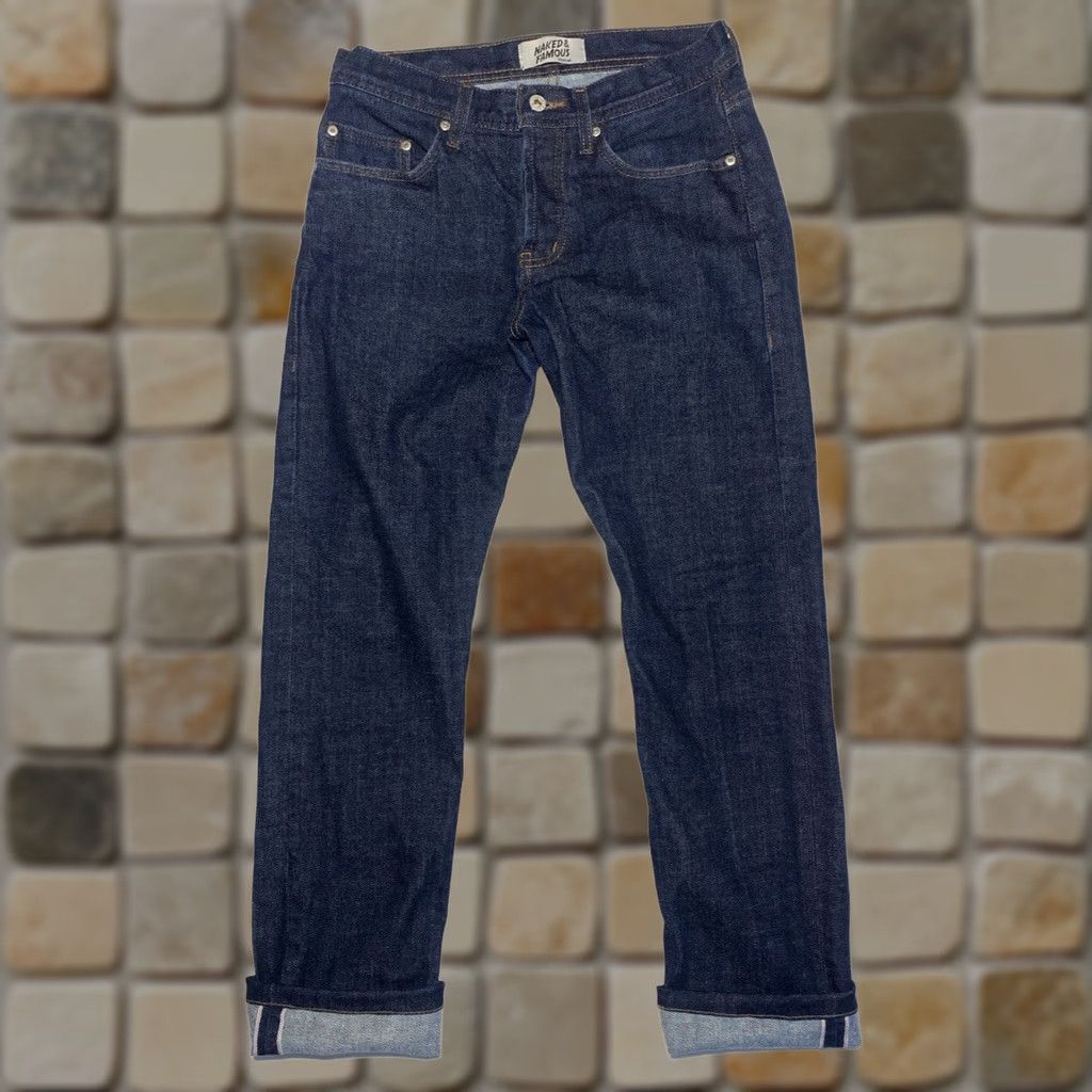 Vintage Naked & Famous Denim Weird Guy Stretch Selvedge Jeans Men’s 30x29 Blue Denim Straight 5-Pocket Authorized Vintage? No - proceed with title only Size US 30 / EU 46 - 1 Thumbnail