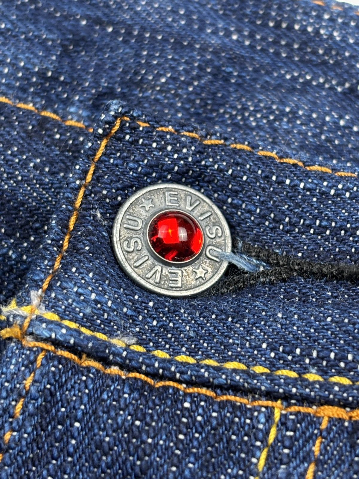 Evisu Striped Daicock Print Selvedged Jeans Size US 34 / EU 50 - 9 Thumbnail