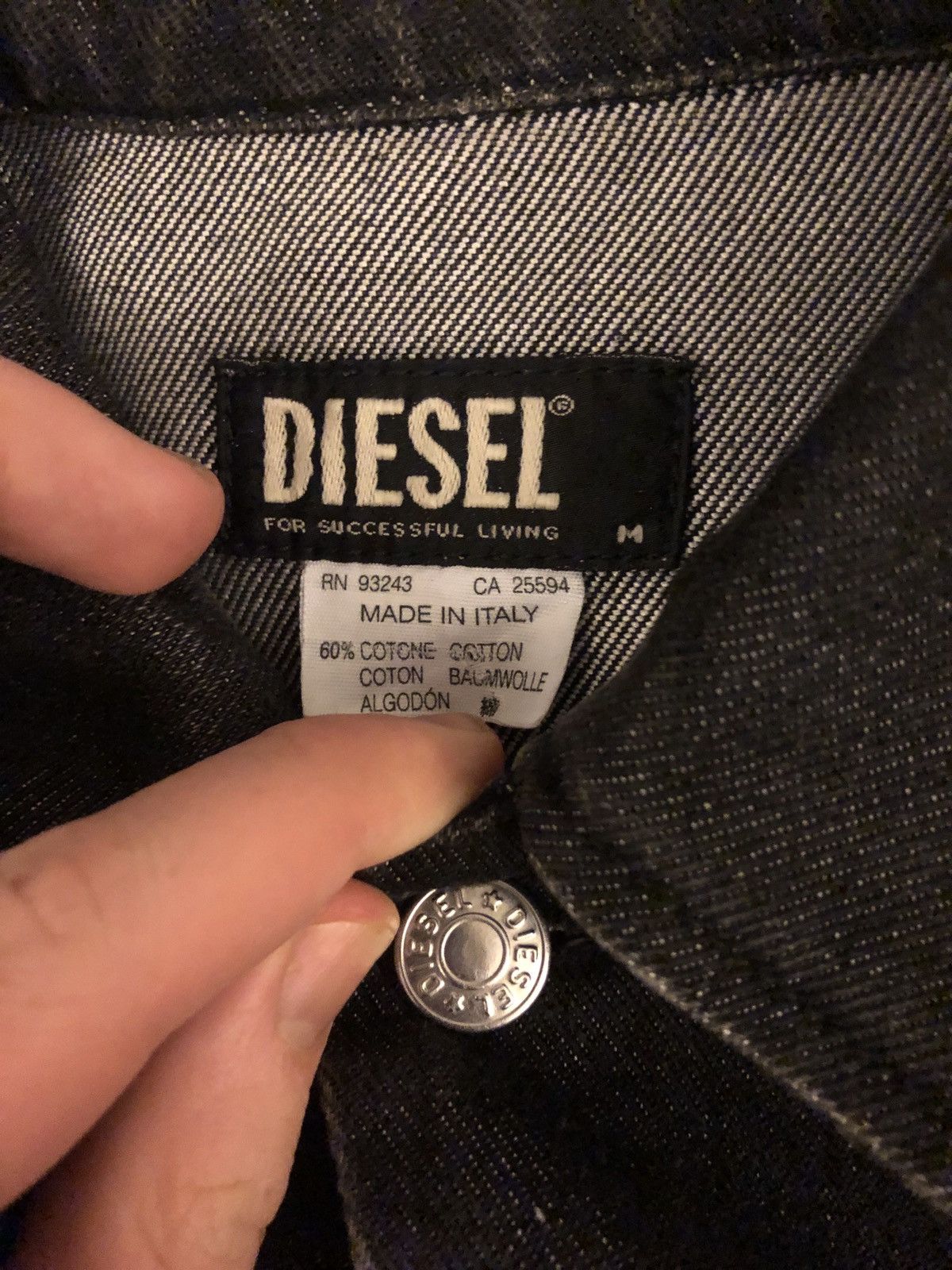 Diesel Diesel black denim jacket Size US S / EU 44-46 / 1 - 3 Thumbnail