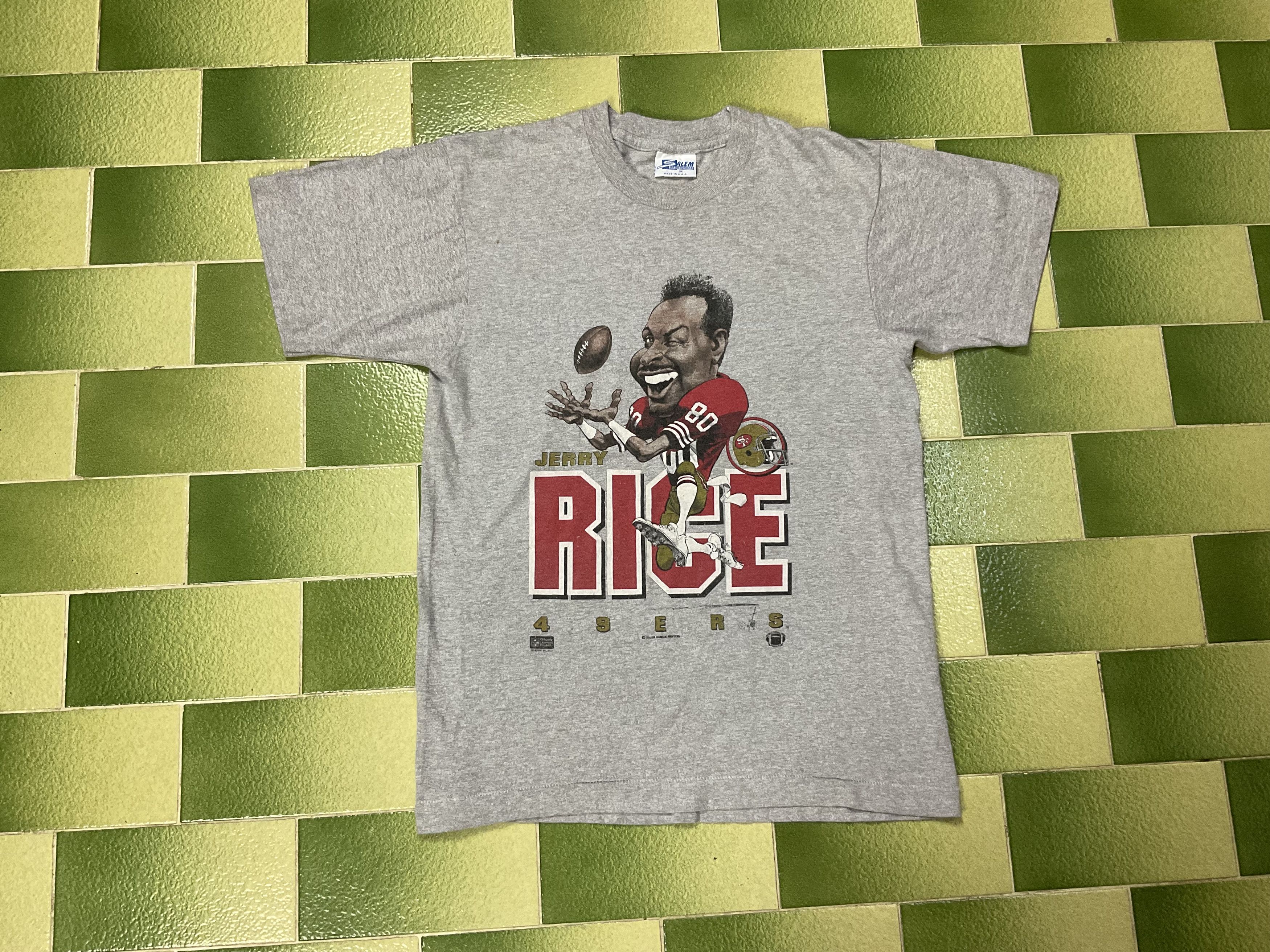 NFL Vintage 90s San Francisco 49ers Jerry Rice Tshirt Size US M / EU 48-50 / 2 - 1 Thumbnail
