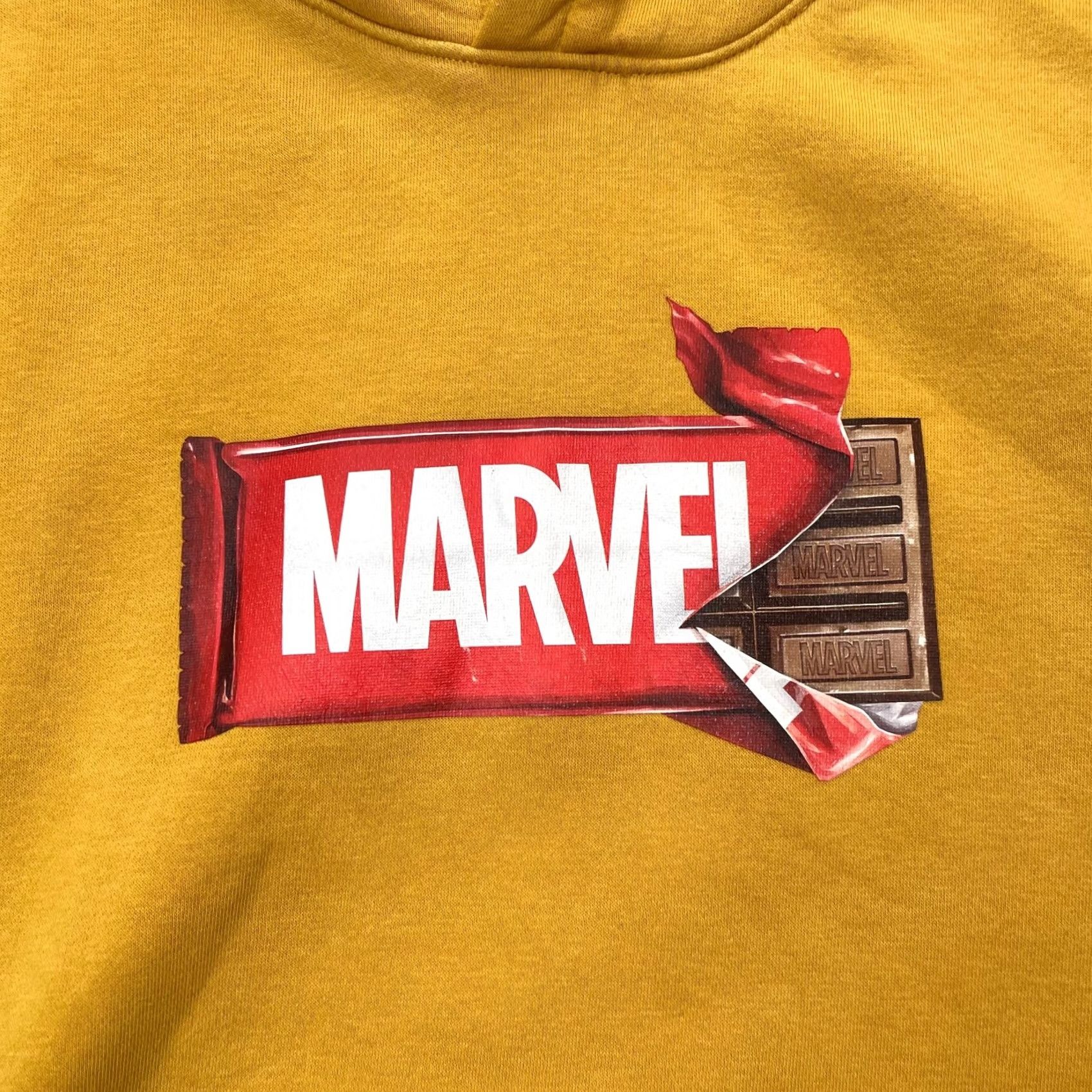 H&M H&M Marvel Hoodie Mens Medium Yellow Logo Cotton Polyester Fleece Lined Pullover Hooded Size US M / EU 48-50 / 2 - 2 Thumbnail