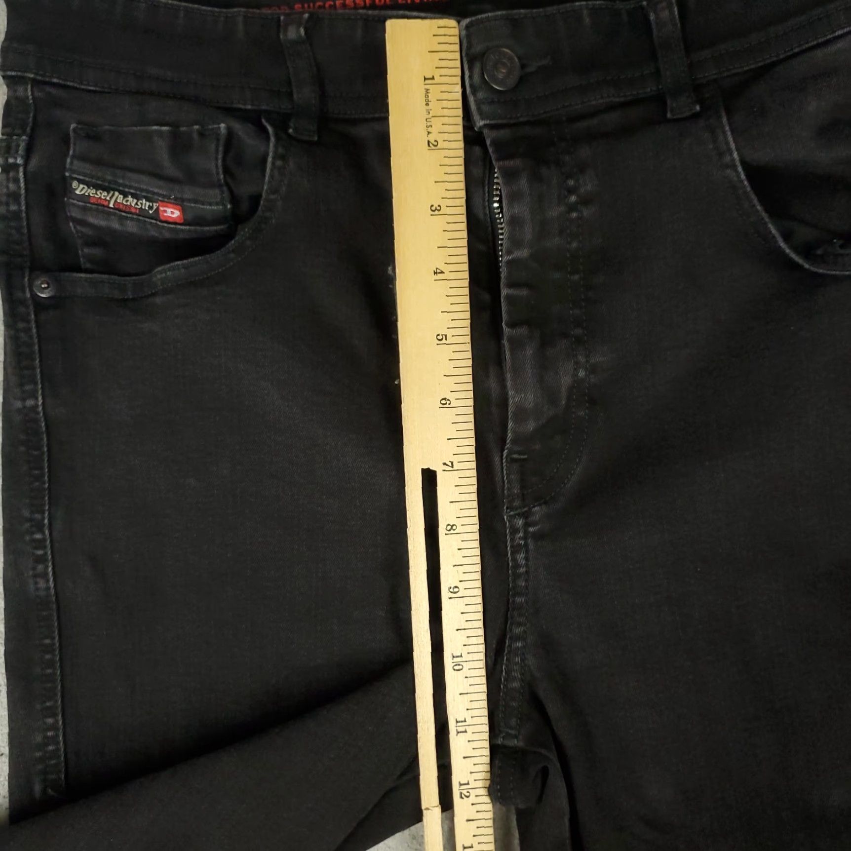 Diesel Diesel Jeans Womens Size 31 Black High Skinny denim Pants J zip button 5-Pocket Classic Modern American Logo Zipper Size 24" / US 00 / IT 34 - 4 Thumbnail