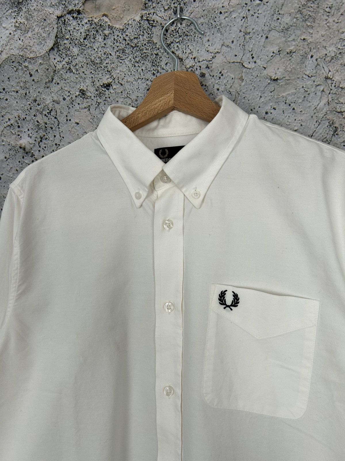 Fred Perry Vintage Fred Perry White Elegant Shirt Basic Avant Garde 90s Size US L / EU 52-54 / 3 - 3 Thumbnail