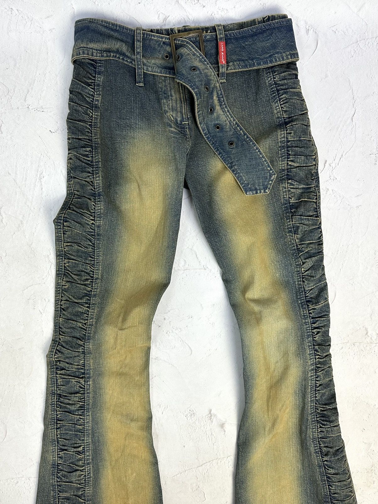 Beauty Beast × If Six Was Nine × Vintage Vintage Washed Pleated Belted Jeans Size 28" / US 6 / IT 42 - 2 Thumbnail