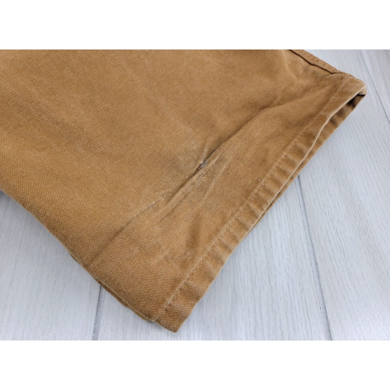 Carhartt VINTAGE Carhartt Pants, Carpenter Canvas, 42x32, Brown, 5-Pocket, Relaxed Fit, Zipper Closure, Cotton, Button/Loops, Workwear, Carhartt Size US 42 / EU 58 - 2 Thumbnail