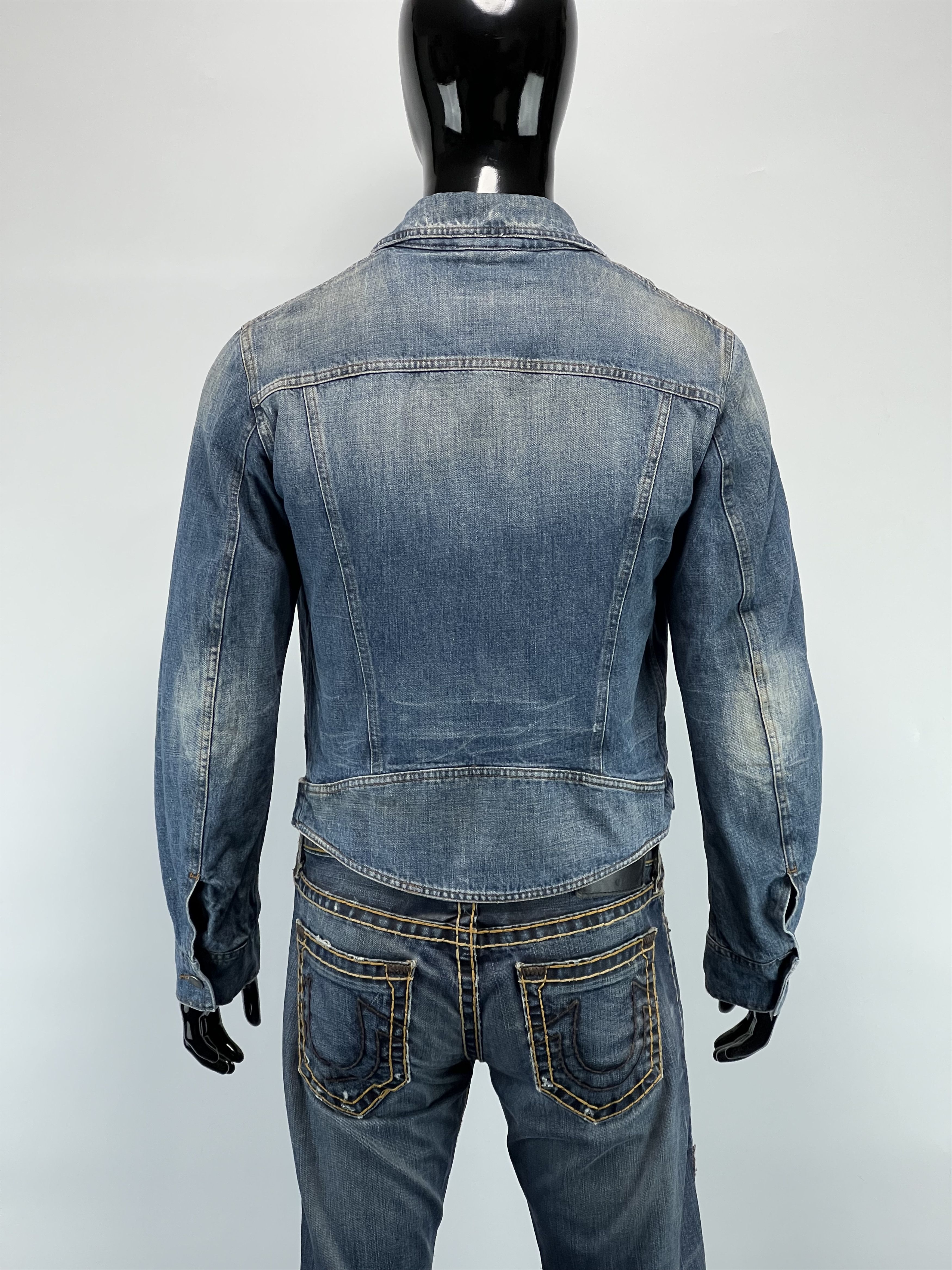 Bally Bally Rare Vtg Full Zip Distressed Denim Biker Jacket M/L Size US L / EU 52-54 / 3 - 2 Thumbnail