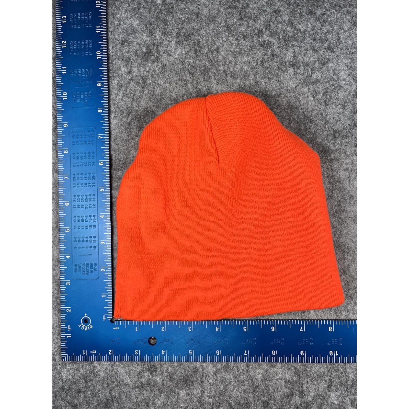 Logo 7 Outdoor Cap Beanie Mens One Size Orange Knit Stretch Logo Flexpower Cap Hat Size ONE SIZE - 4 Thumbnail