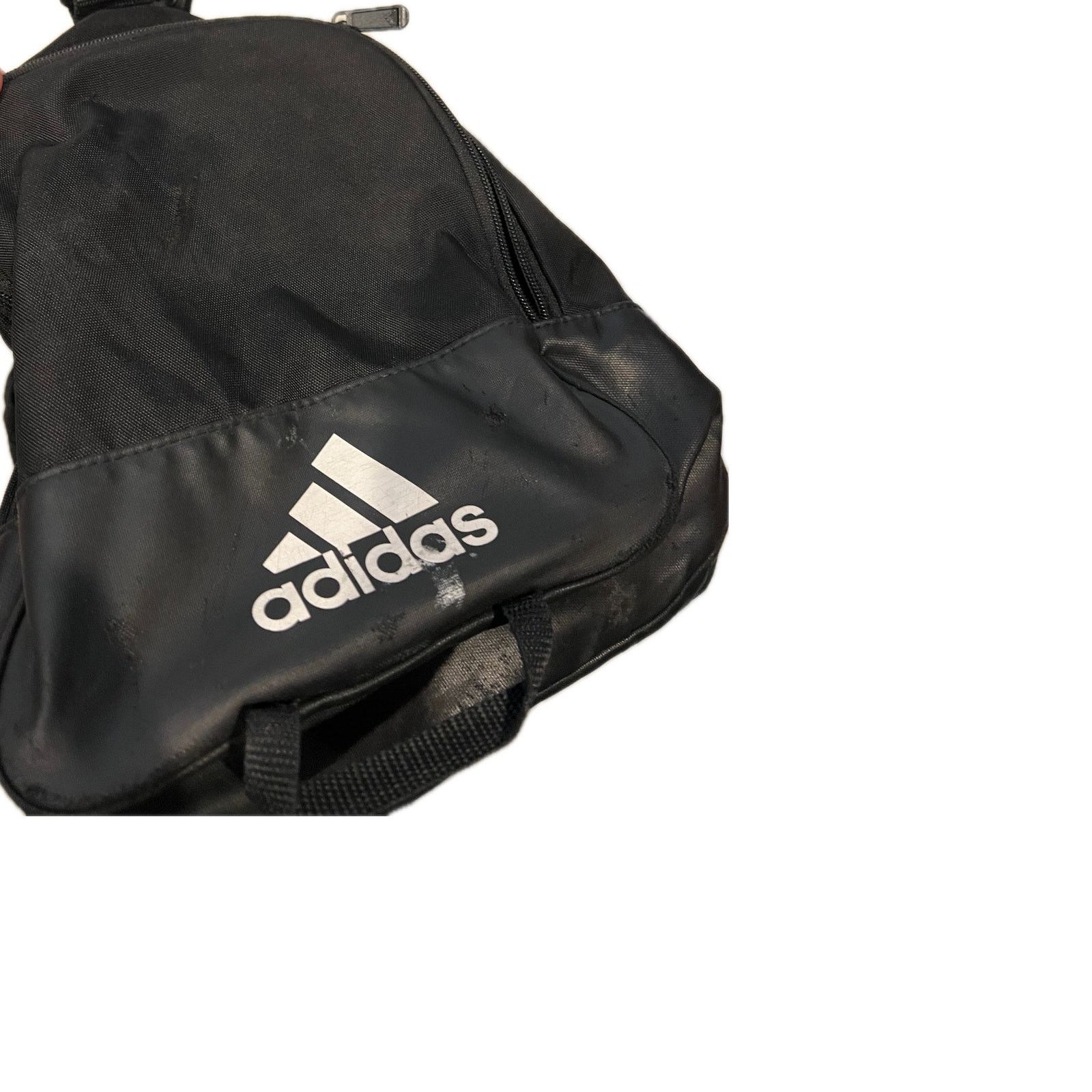 Adidas Adidas Faux Leather Medium 18"x12"x10" Black Duffel Gym Bag Size ONE SIZE - 6 Thumbnail