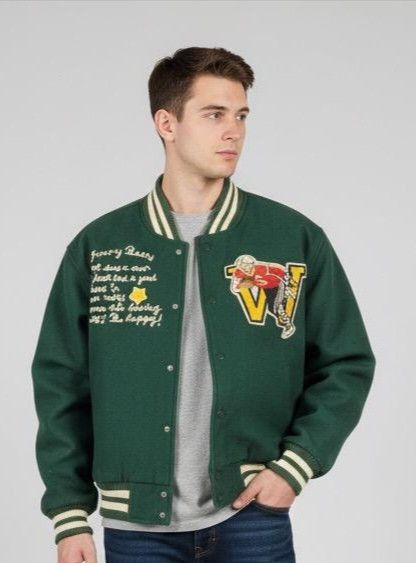 If Six Was Nine Vintage Funny Bears Yokohama City Varsity Jacket Size US L / EU 52-54 / 3 - 2 Thumbnail