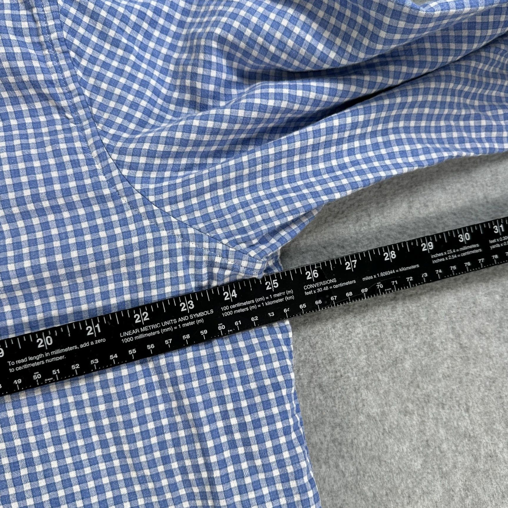 Johnston & Murphy Johnston & Murphy Shirt Button-Up Mens 2XL Blue Plaid Shirt Button Up Check Cotton Long Sleeve Men Size US XXL / EU 58 / 5 - 6 Thumbnail