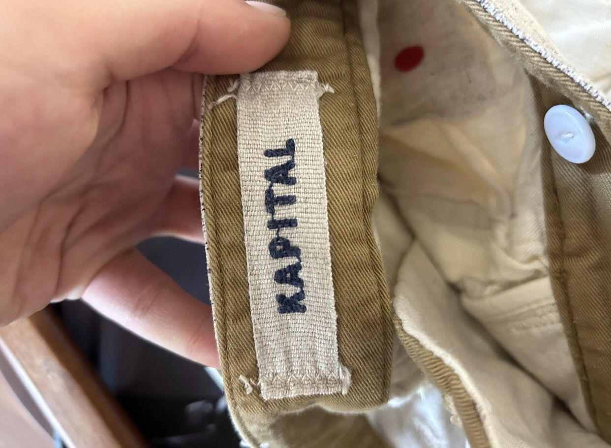 Kapital Kapital Nissan Graffiti Vintage Slogan Printed Linen Shorts Size US 32 / EU 48 - 3 Thumbnail