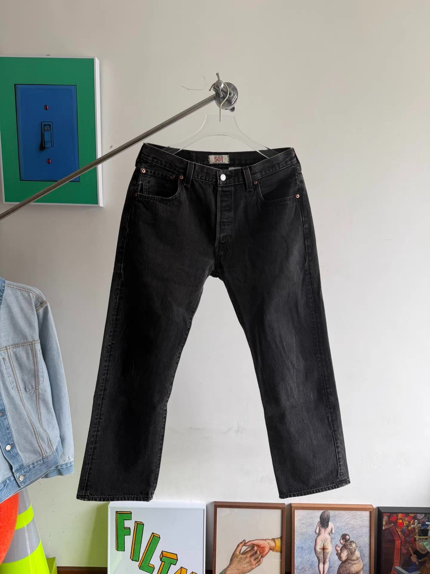 Levi's Vintage Levi's 501 Black Heihai 501 Cross Base Jeans Q15 Size US 34 / EU 50 - 1 Thumbnail