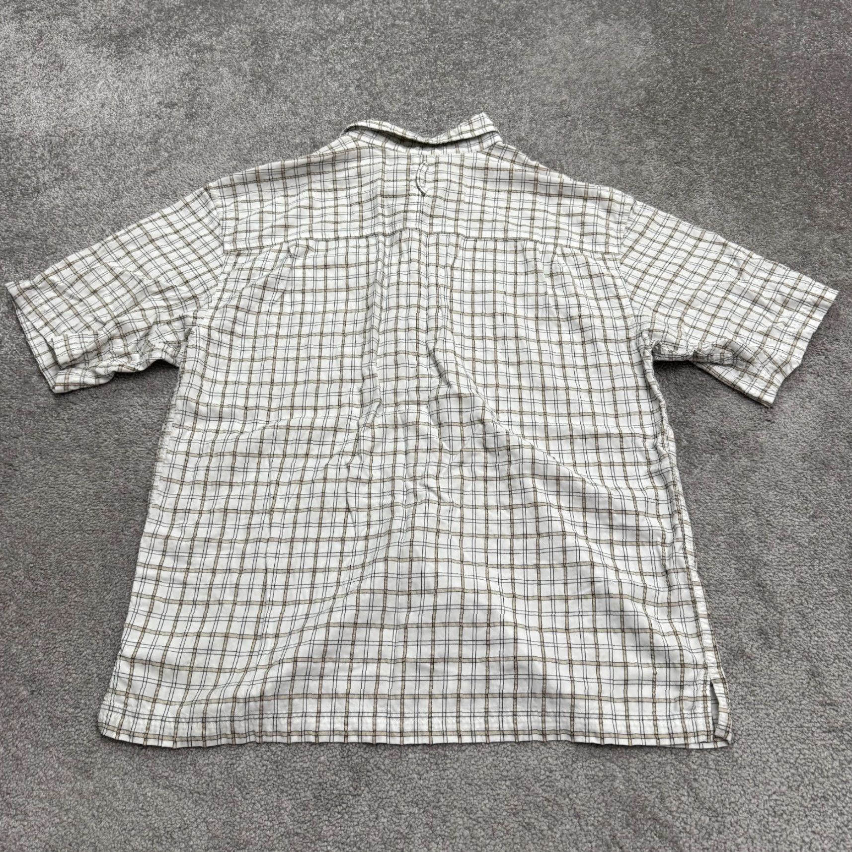 The North Face The North Face Shirt Mens Medium White Brown Plaid Button-Down Short Sleeve Y2K Outdoor Fishing Casual Mens Size US M / EU 48-50 / 2 - 2 Thumbnail