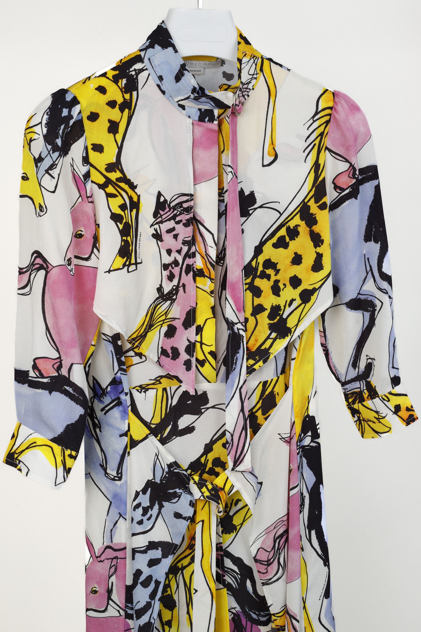 Stella McCartney Stella McCartney Resort 2020 White Horse-Print Midi Dress Size XS / US 0-2 / IT 36-38 - 3 Thumbnail