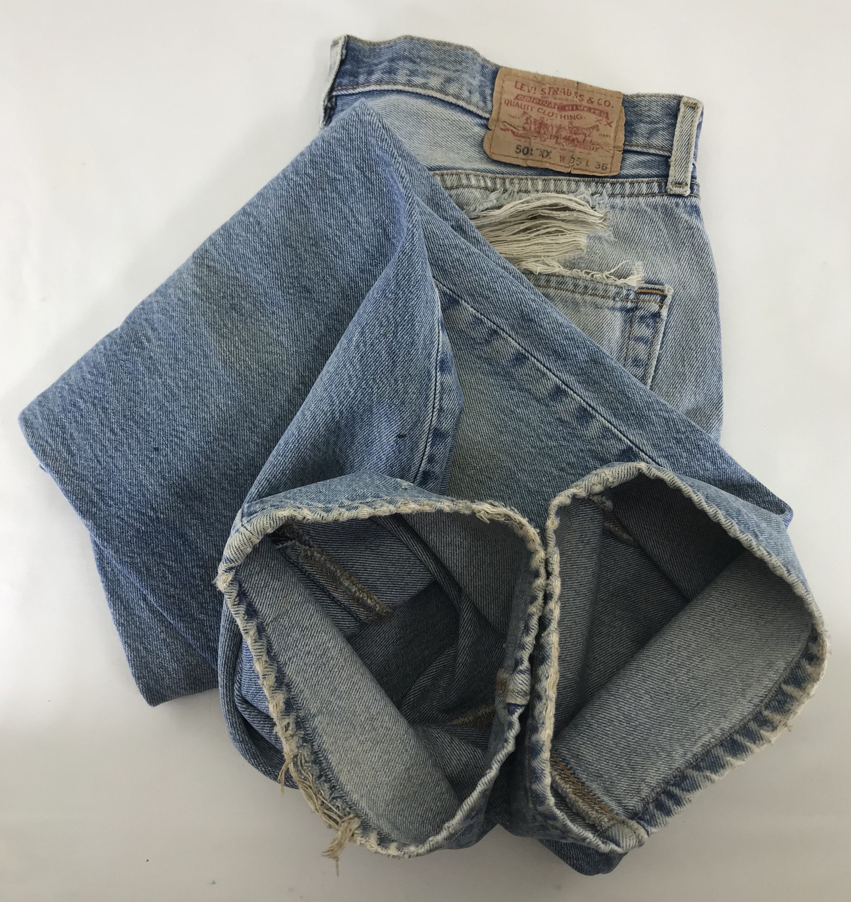 Levi's Vintage Levi's 501 Jeans Rusty Blue Distressed Denim Size US 34 / EU 50 - 15 Thumbnail