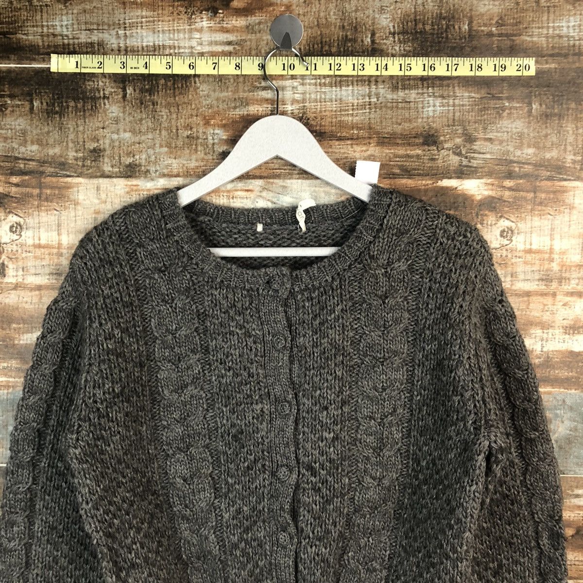 Homespun Knitwear × Japanese Brand Navara vintage Grey Patterned Cardigans Knitwear #A1461 Size S / US 4 / IT 40 - 5 Thumbnail