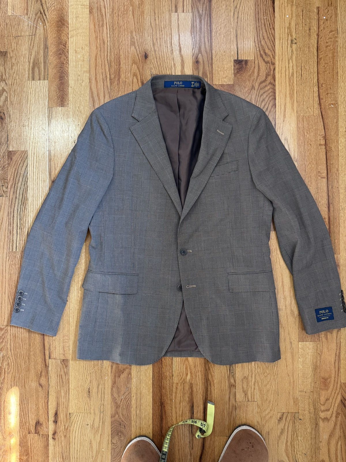 Polo Ralph Lauren Polo Ralph Lauren 40R Brown/Tan Check Sports Jacket Size 40R - 5 Thumbnail