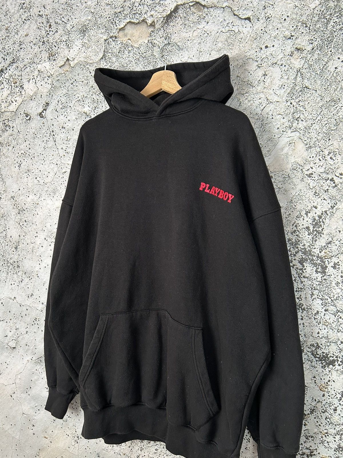 Playboy Missguided x Playboy Black Oversized Baggy Boxy Hoodie Size US XL / EU 56 / 4 - 4 Thumbnail