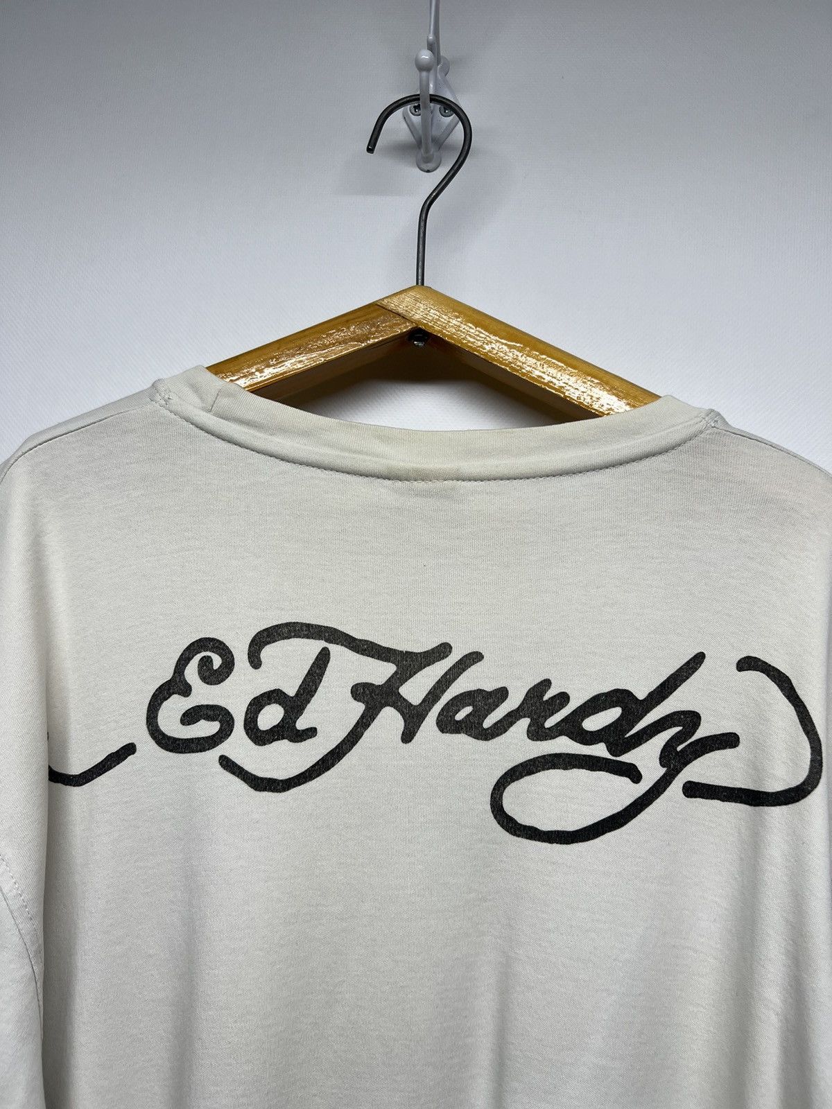 Ed Hardy Vintage Y2k Thrashed Ed Hardy Japan Dog 🐶 T-Shirt 00’s Size US XXL / EU 58 / 5 - 13 Thumbnail