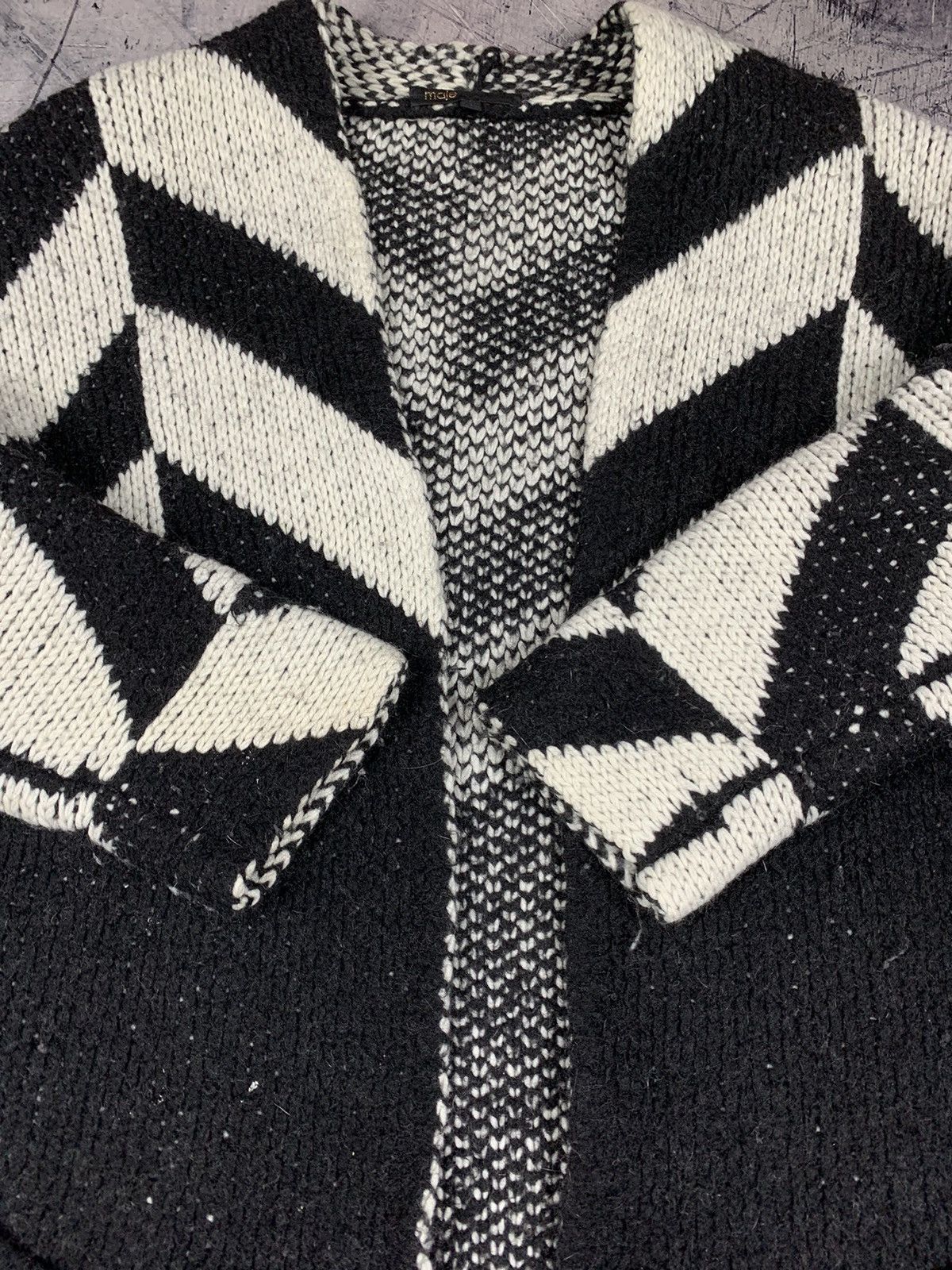 Maje Maje Geometric Knit Open Cardigan Size 1 Wmns Size L / US 10 / IT 46 - 11 Thumbnail