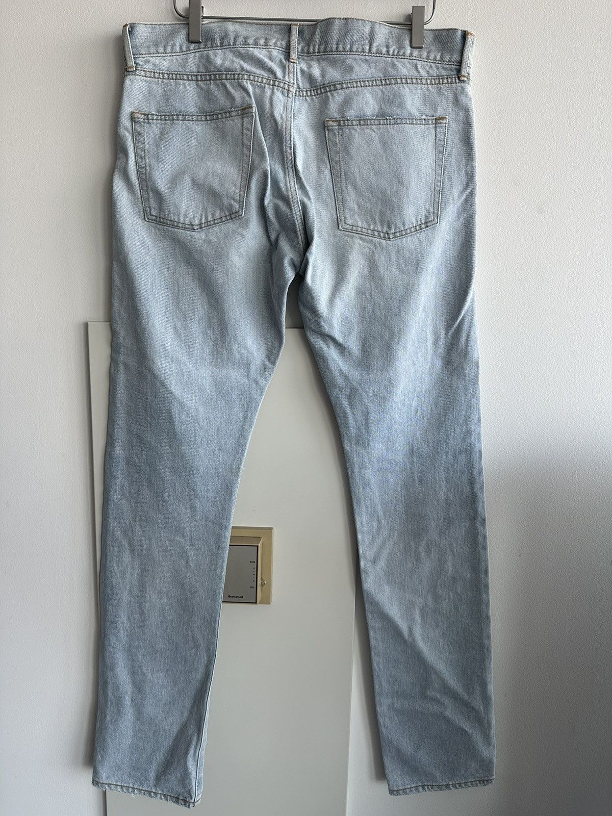 Saint Laurent Paris SLP Super Rare Brand New Trashed Ripped Skinny Denim Jeans Size US 33 - 3 Thumbnail