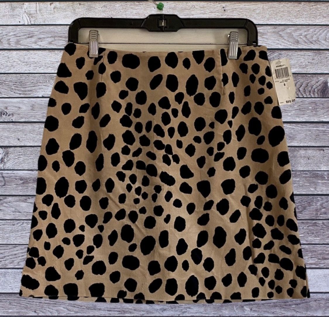 I.N.C INC INTERNATIONAL SUEDE ANIMAL PRINT MINI SKIRT Size 30" / US 8 / IT 44 - 1 Thumbnail