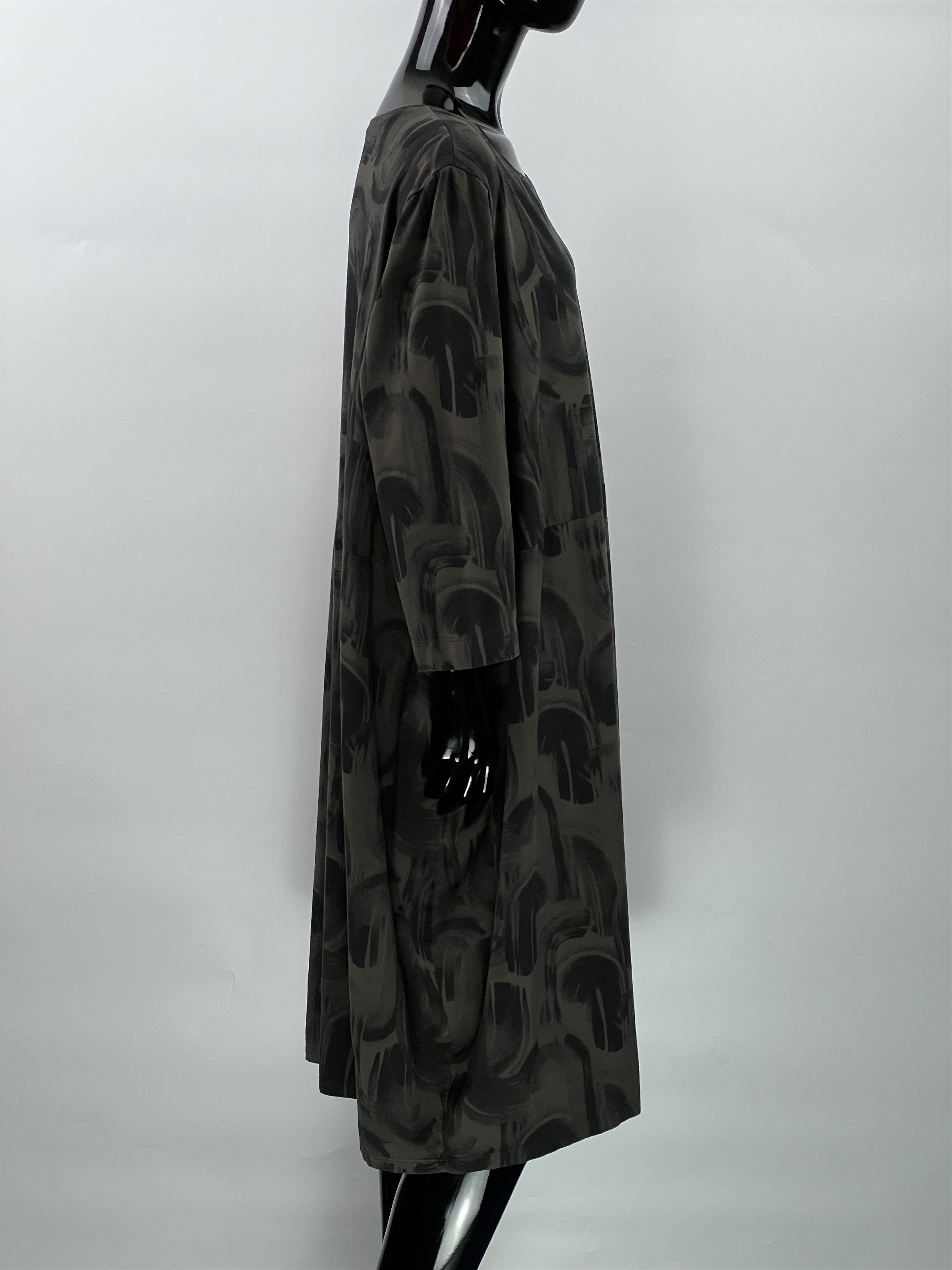 Designer Grizas Lagenlook Cotton Midi Dress Size XL/XXL Oversized Size XL / US 12-14 / IT 48-50 - 3 Thumbnail
