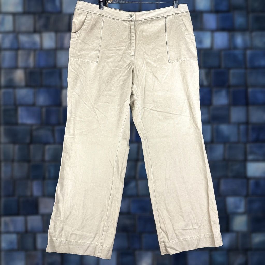 J. Jill J. Jill Pants Womens 18 Khaki Cotton Pockets Zip NEW Wide-Leg Vintage? No -> Khaki Pants Womens 18 J. Jill Cotton Zip Pockets Wide-Leg NEW Brown Tan Size 40" / US 18 - 1 Thumbnail