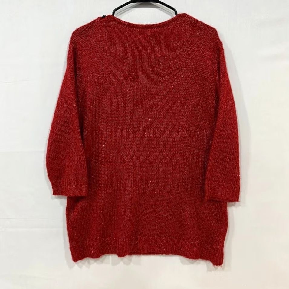 Kenneth Cole Kenneth Cole Sweater Womens M Red Metallic Knit Sleeve Pullover Size M / US 6-8 / IT 42-44 - 5 Thumbnail