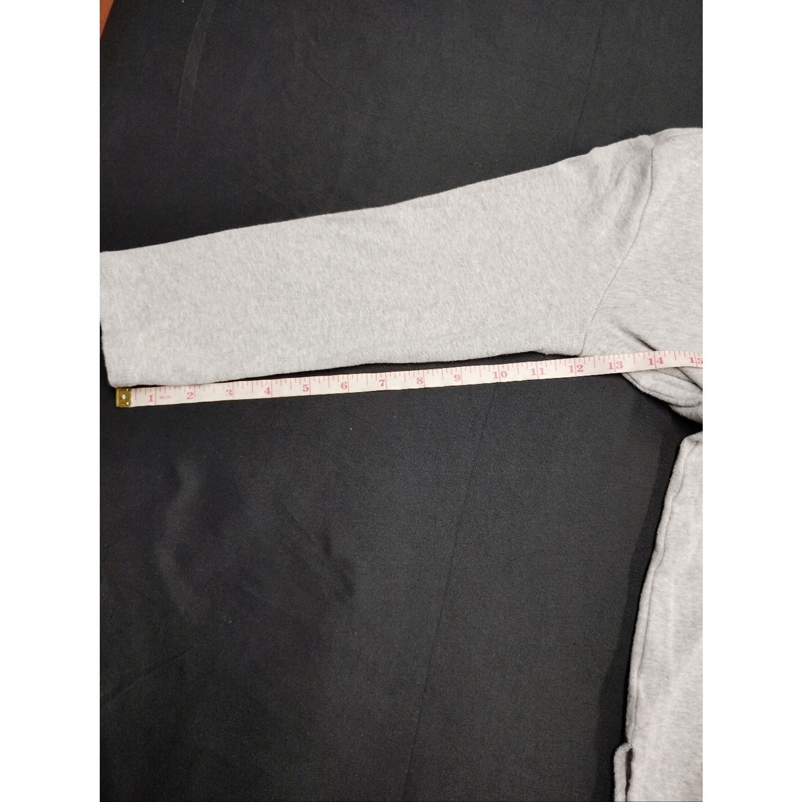 Talbots Talbots Light Gray Lace-Trim V-Neck Long Sleeve Tee Size XS / US 0-2 / IT 36-38 - 5 Thumbnail