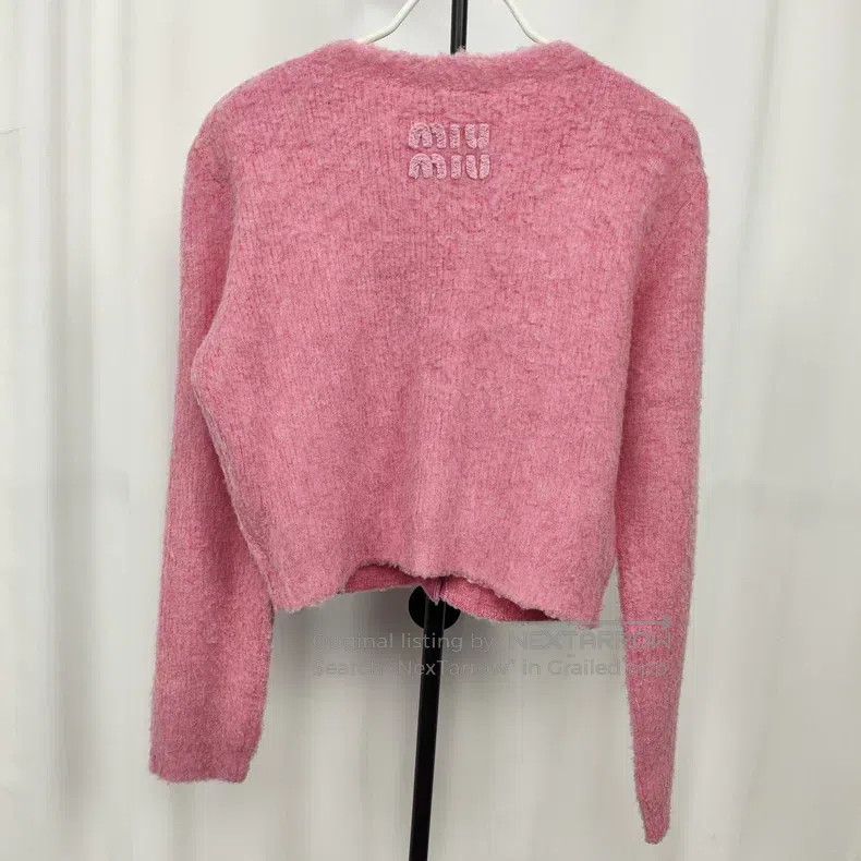 Miu Miu Miu Miu 36 Pink cashmere ladies' jacket Size S / US 4 / IT 40 - 2 Thumbnail