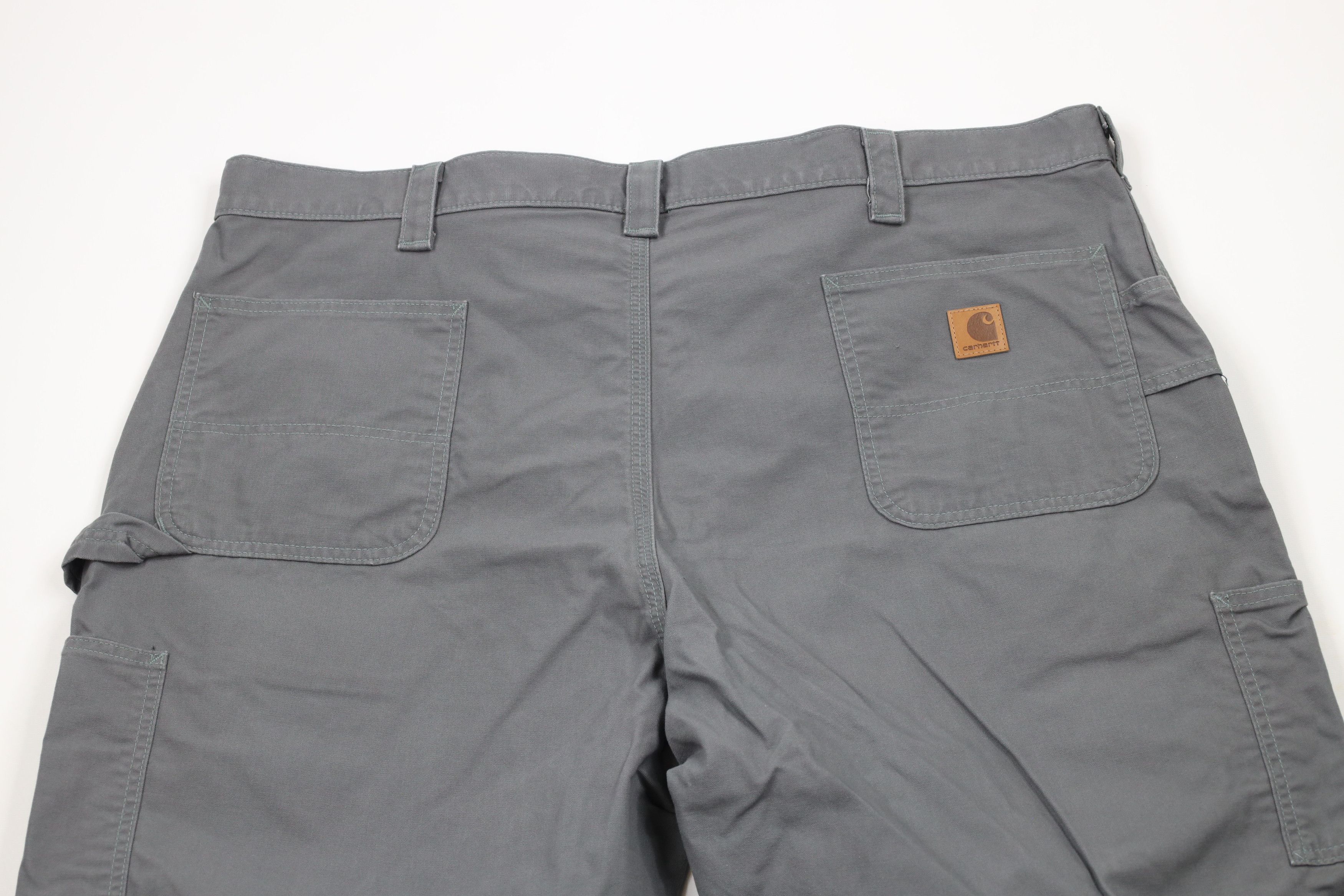 Carhartt × Vintage Vintage Y2K Carhartt Canvas Wide Leg Dungaree Pants Gray Size US 44 / EU 60 - 9 Thumbnail