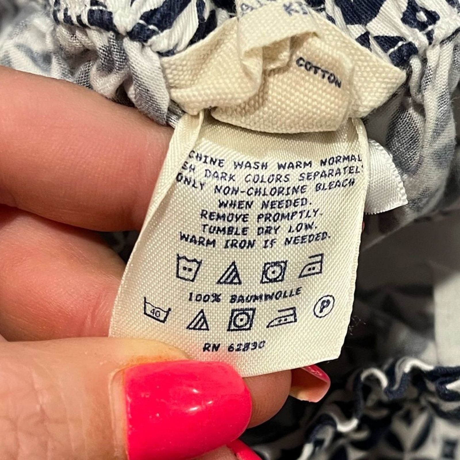& Other Stories Lands' End Kids Girls Pull-On Shorts Blue White M 10-12 Size US 32 / EU 48 - 2 Thumbnail