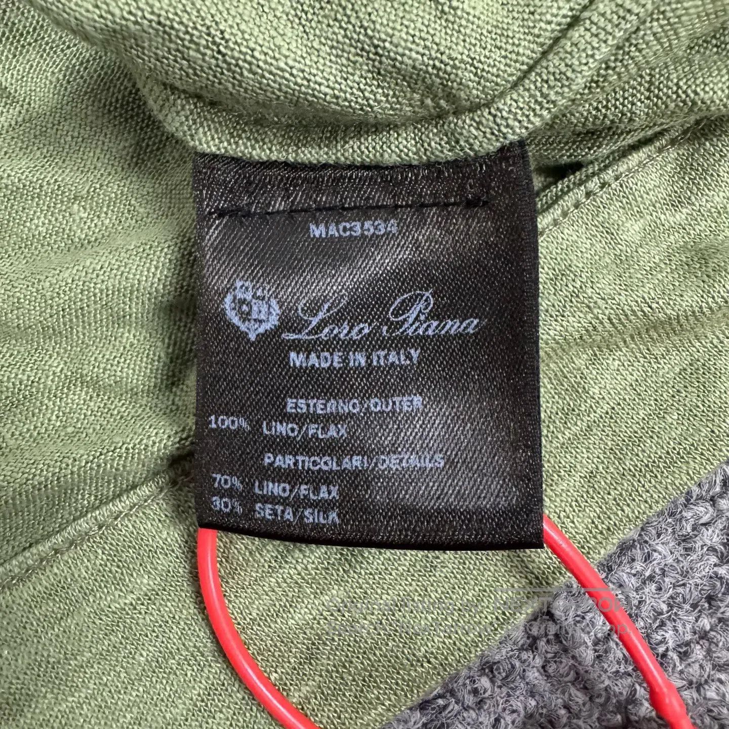 Loro Piana LORO PIANA Green, round-neck, thin knit short-sleeved avoc Size L / US 10 / IT 46 - 6 Thumbnail