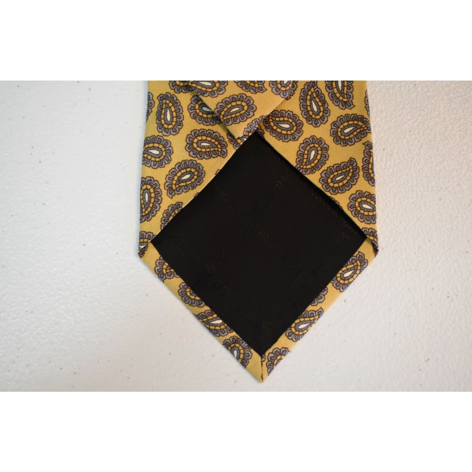 Ermenegildo Zegna Ermenegildo Zegna Silk Necktie Paisley Gold 58" x 3.5" Men Ties Classic 100% Silk Made In Italy Mens Size ONE SIZE - 5 Thumbnail