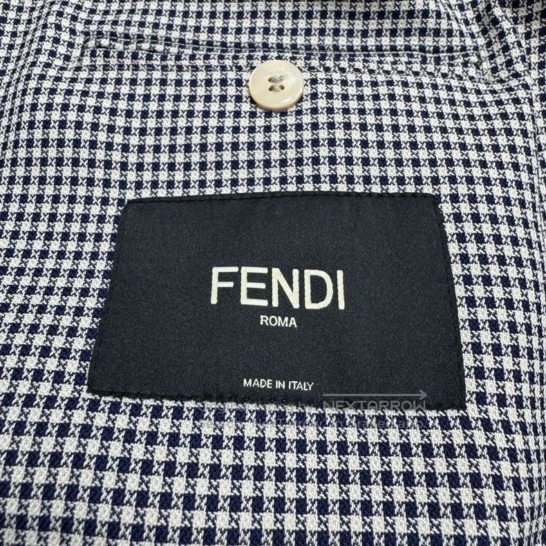 Fendi Fendi Black and White Plaid Coat Size US M / EU 48-50 / 2 - 2 Thumbnail