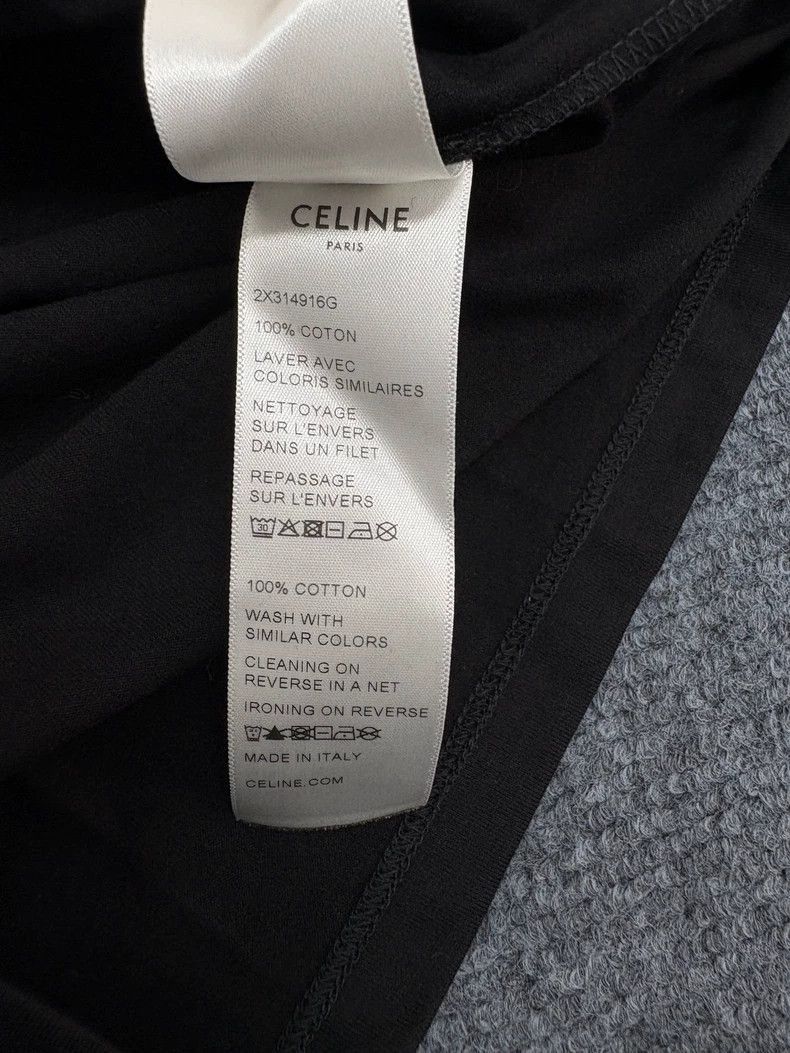 Celine Celine Black Logo Short Sleeve TShirt M Size US M / EU 48-50 / 2 - 6 Thumbnail