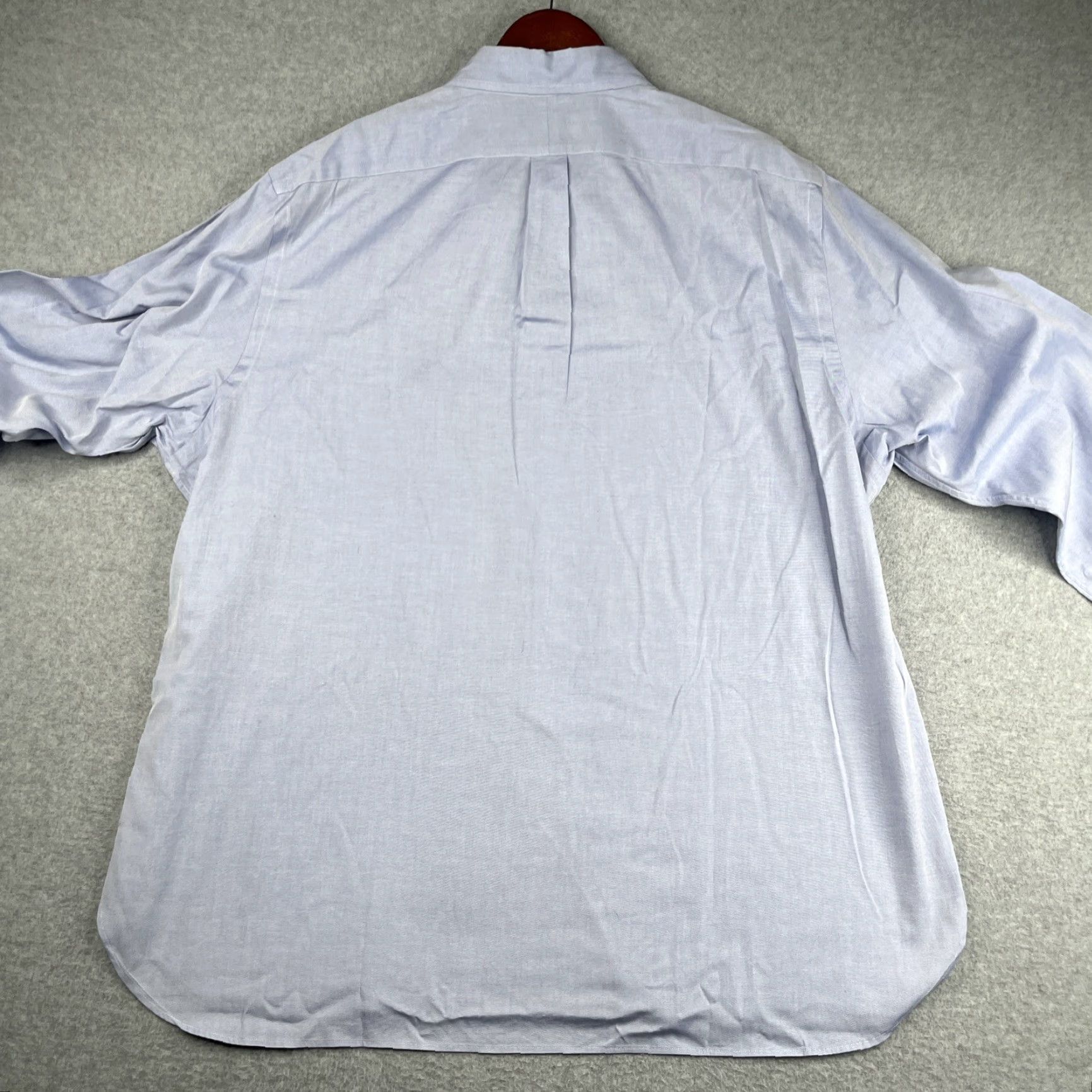 Ralph Lauren Ralph Lauren Shirt Dress Shirt Button-Down Long Sleeve Mens 18 Light Blue Navy Pony Casual Button Up Regular Cotton Wool? (Oops) Size US XXL / EU 58 / 5 - 6 Thumbnail