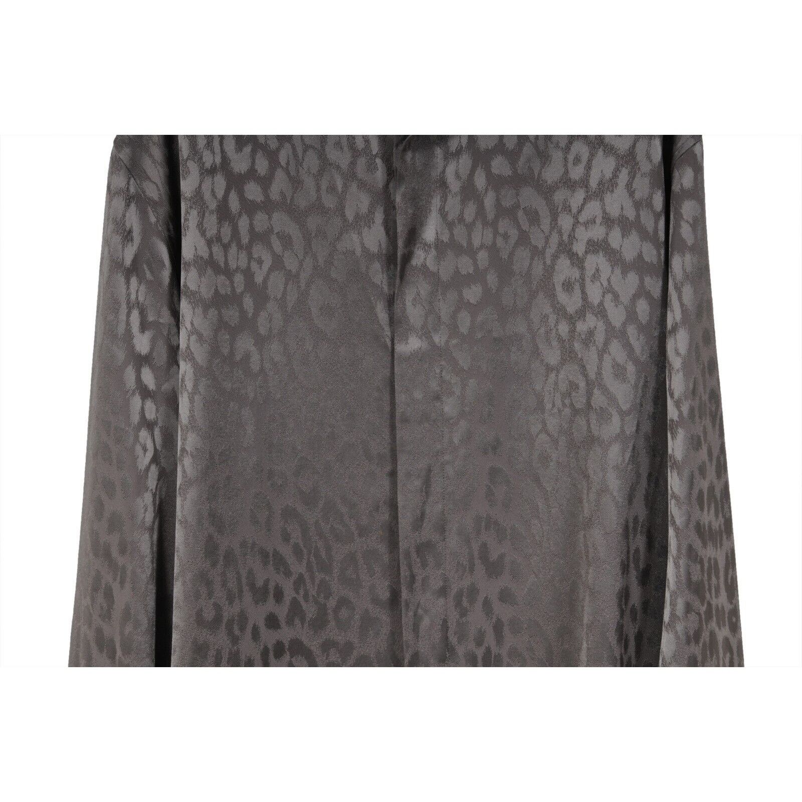 Dior Leopard Print Satin Button Down Shirt 41 / 16 Grey Size US M / EU 48-50 / 2 - 3 Thumbnail