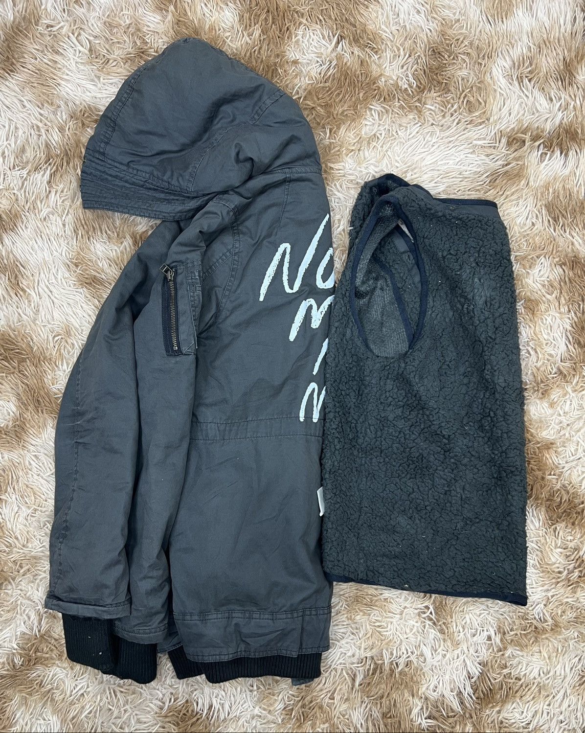 Japanese Brand Rodeo Crowns "Militia" 2-in-1 Bomber Hoodie Jacket Size S / US 4 / IT 40 - 12 Thumbnail
