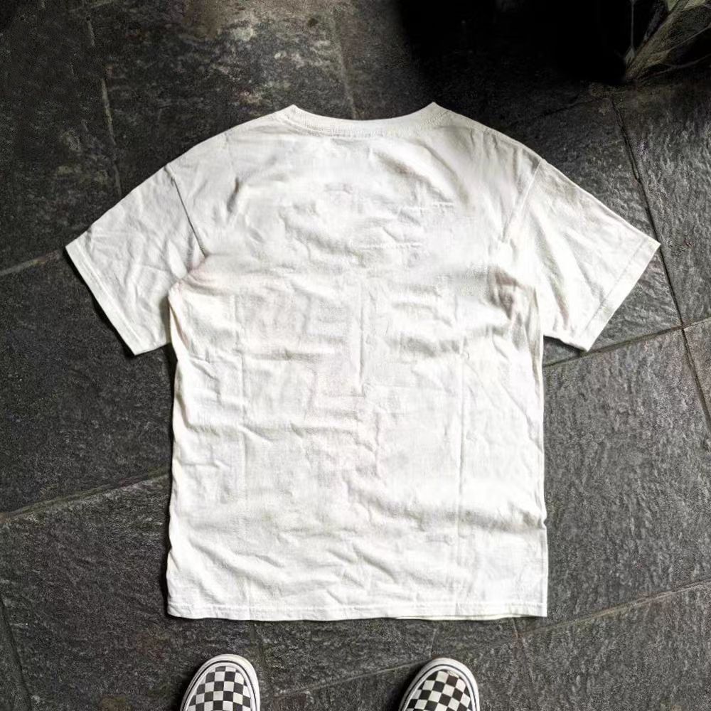 Vintage White street casual retro cat print t-shirt Size US M / EU 48-50 / 2 - 2 Thumbnail