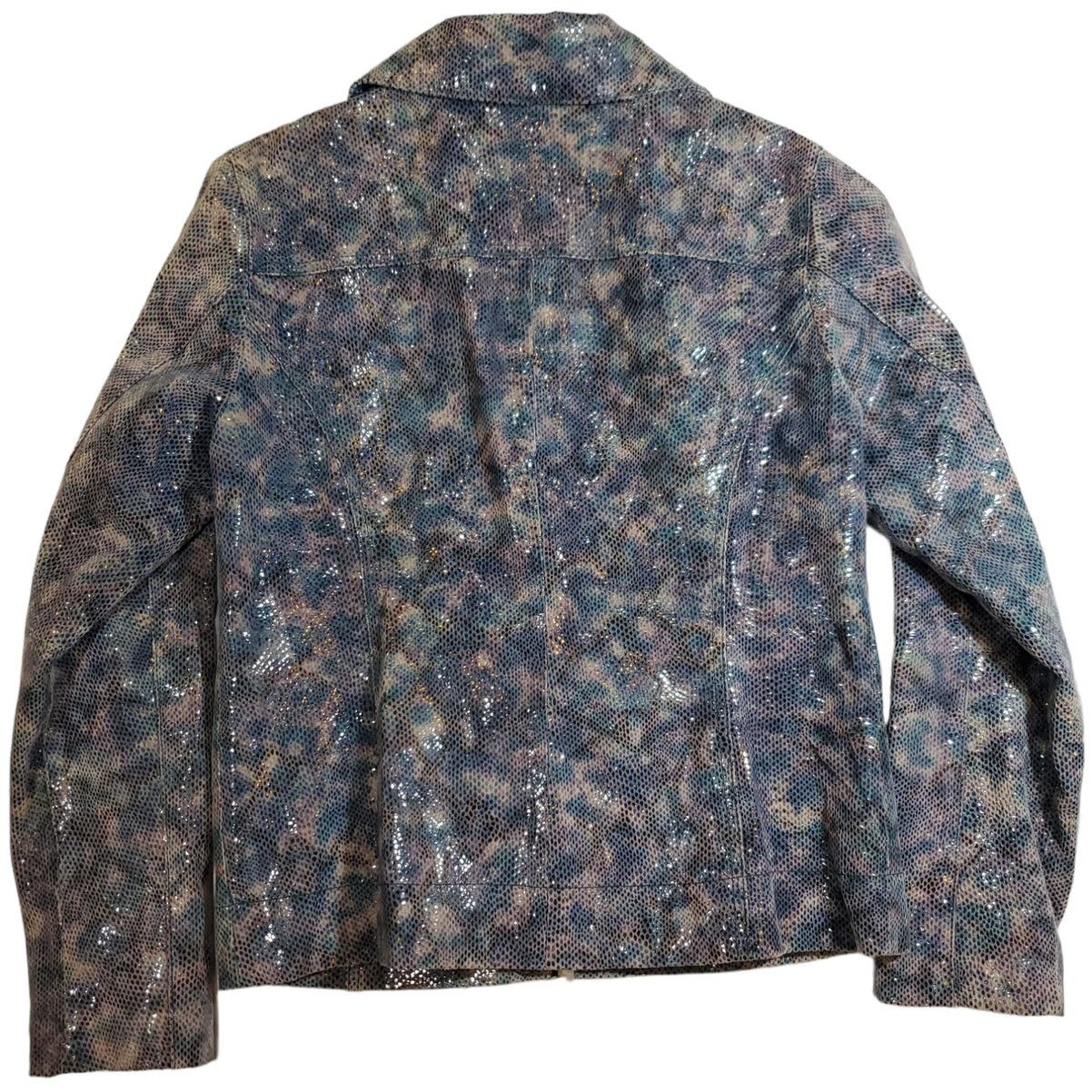 Chicos Chico's | Iridescent "Snake Skin" Leather Jacket | 0.5 (SM) Size S / US 4 / IT 40 - 5 Thumbnail