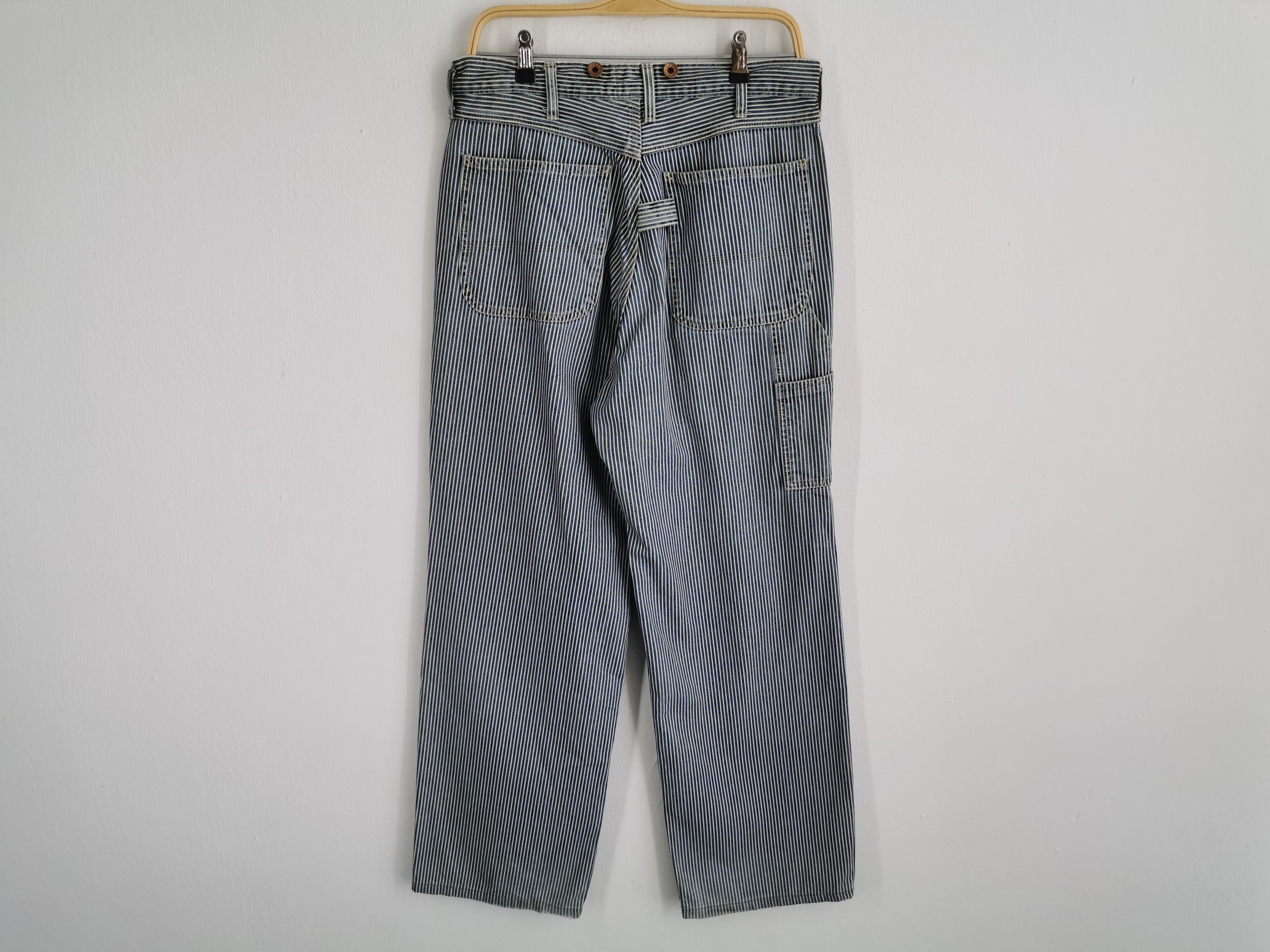 Japanese Brand Vintage 90's Blue Way Hickory Cargo Denim Made In Japan Size US 31 - 2 Thumbnail