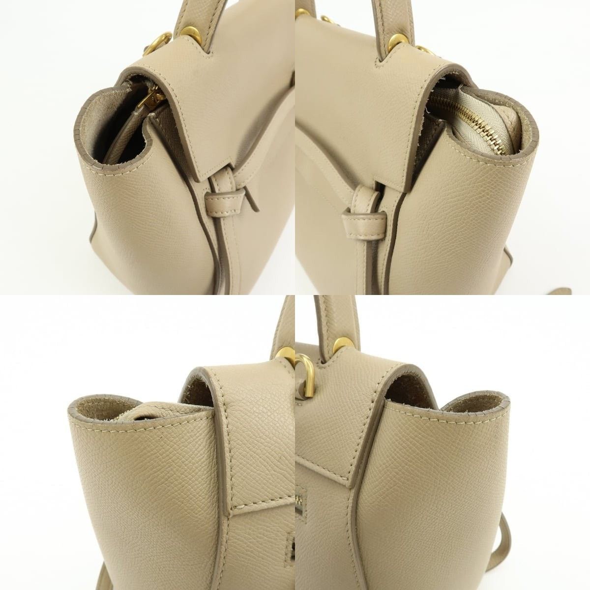 Celine Celine Belt Bag Mini Calfskin Top Handle Beige Size ONE SIZE - 6 Thumbnail