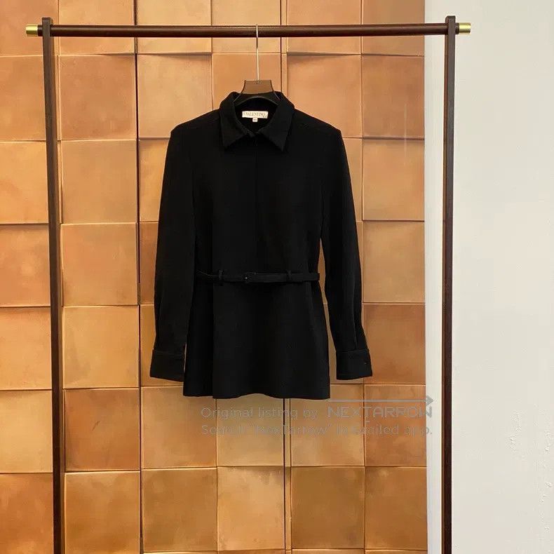 Valentino Valentino Black belted shirt dress Size M / US 6-8 / IT 42-44 - 1 Thumbnail