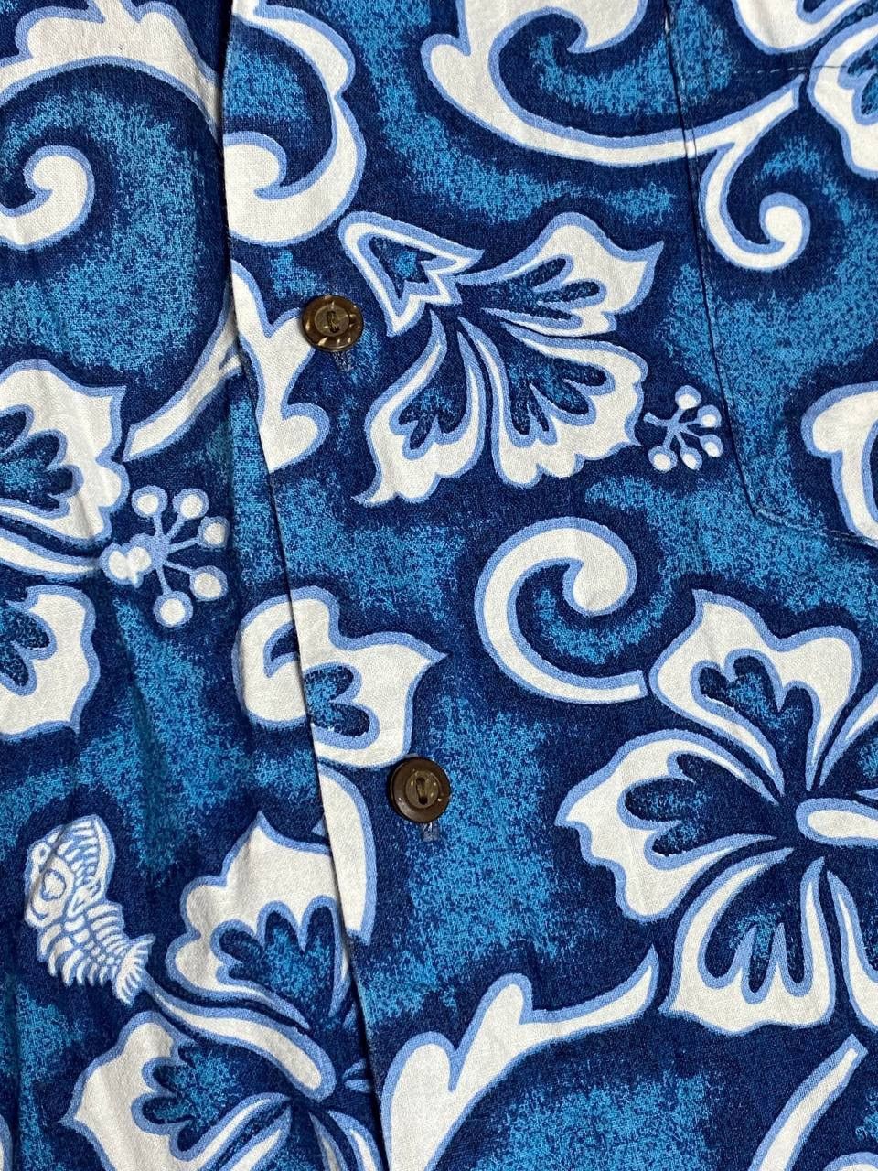 Vintage Vtg 90s Blue Planet Hawaii Floral Shirt Short Sleeve USA L Size US L / EU 52-54 / 3 - 11 Thumbnail